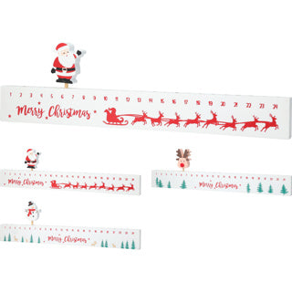 Advent kalender 40cm wit 3ass | 6 stuks