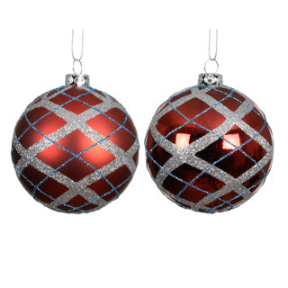 Palla di Natale pp 2col assdia8cm | 12 pezzi