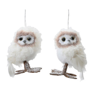 Piel artificial de búho Kaemingk 2assl.9cm x w.7cm x h.13cm | 4 piezas