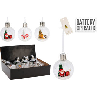 Palla di Natale LED 80mm design 3ass | 12 pezzi