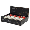Bolas navideñas cristal 3col dia8cm | 12 piezas