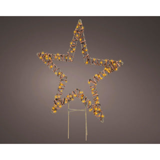 Kaemingk micro LED estaca de luz de mimbre constante longitud exterior.1 cm x ancho 48 cm x alto 54 cm