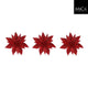 Clip Edelman stella di Natale rossa 3 pezzi - h3xp10cm | 4 pezzi