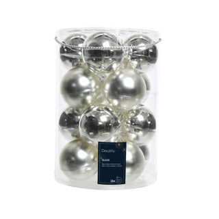 Kaemingk Palle di Natale in vetro lucido, opaco mixdia8cm