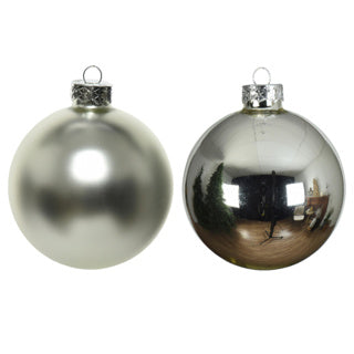 Kaemingk Palle di Natale in vetro lucido, opaco mixdia8cm