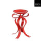 Candeliere Edelman fiocco rosso - l17xl14xh20cm | 2 pezzi