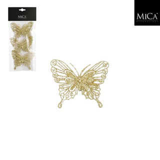 Edelman clip mariposa dorado 3 piezas - l10xw8cm | 4 piezas