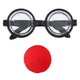 clown glasses and nose