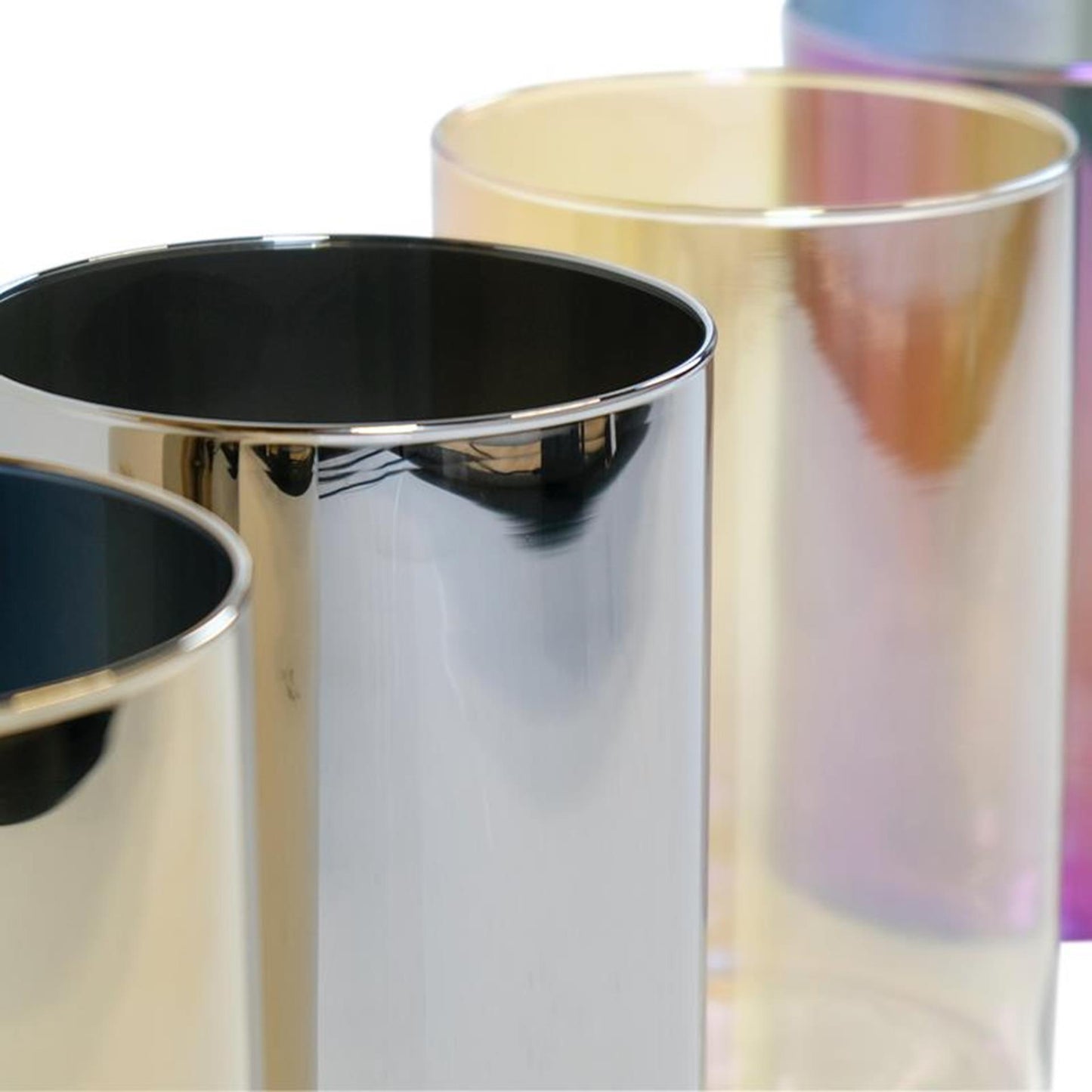 Vaso cilindro in vetro Hatchet levi vetro lucido ø14xh20cm