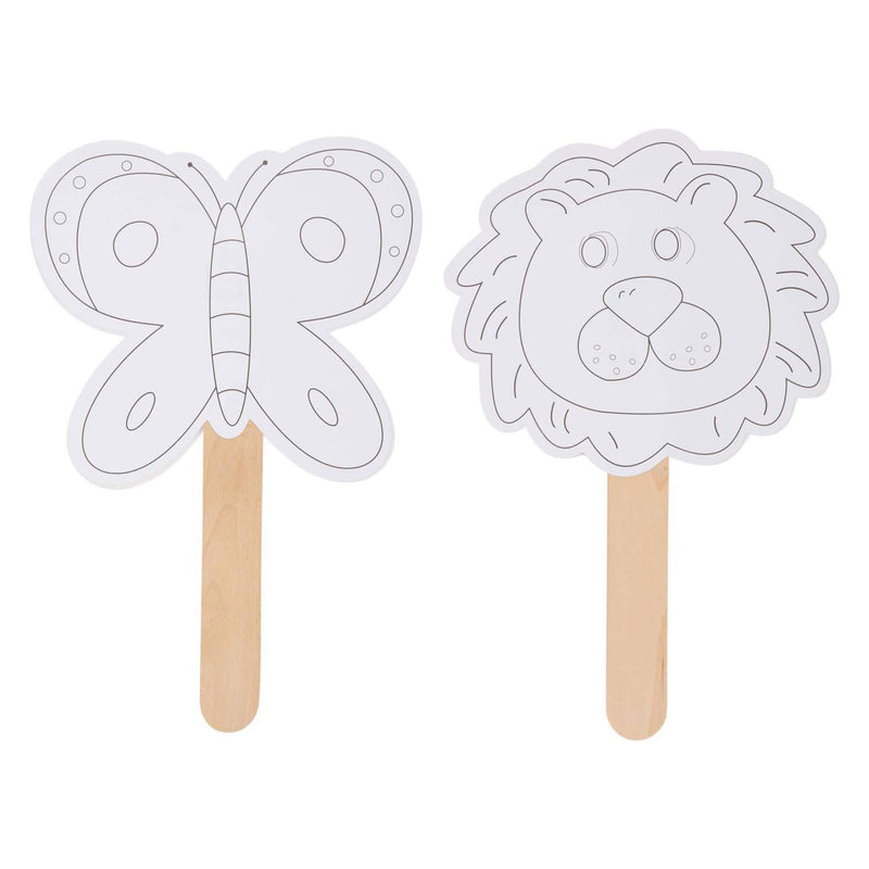 Máscaras decorativas con mango de madera, 4 uds.