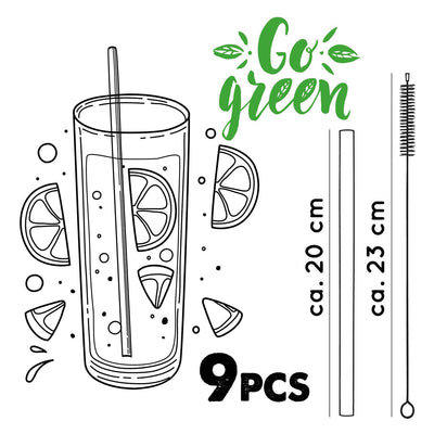 Bamboe rietjes, 9dlg.