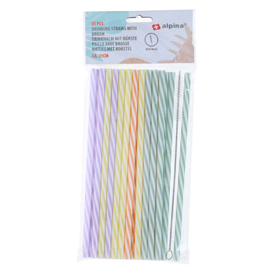 Cannucce riutilizzabili con spazzola, 25 pz.