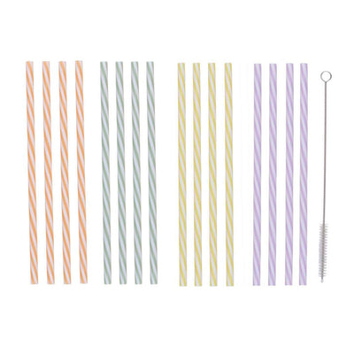 Cannucce riutilizzabili con spazzola, 25 pz.