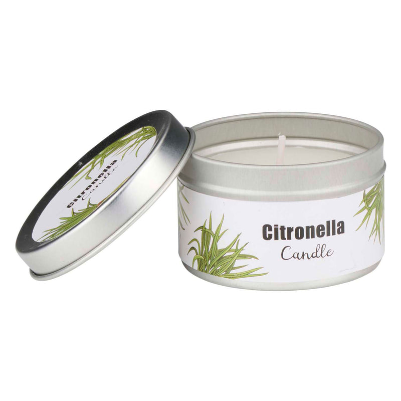 Candela alla citronella all'esterno