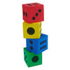 Dados de espuma de colores - 4 uds.