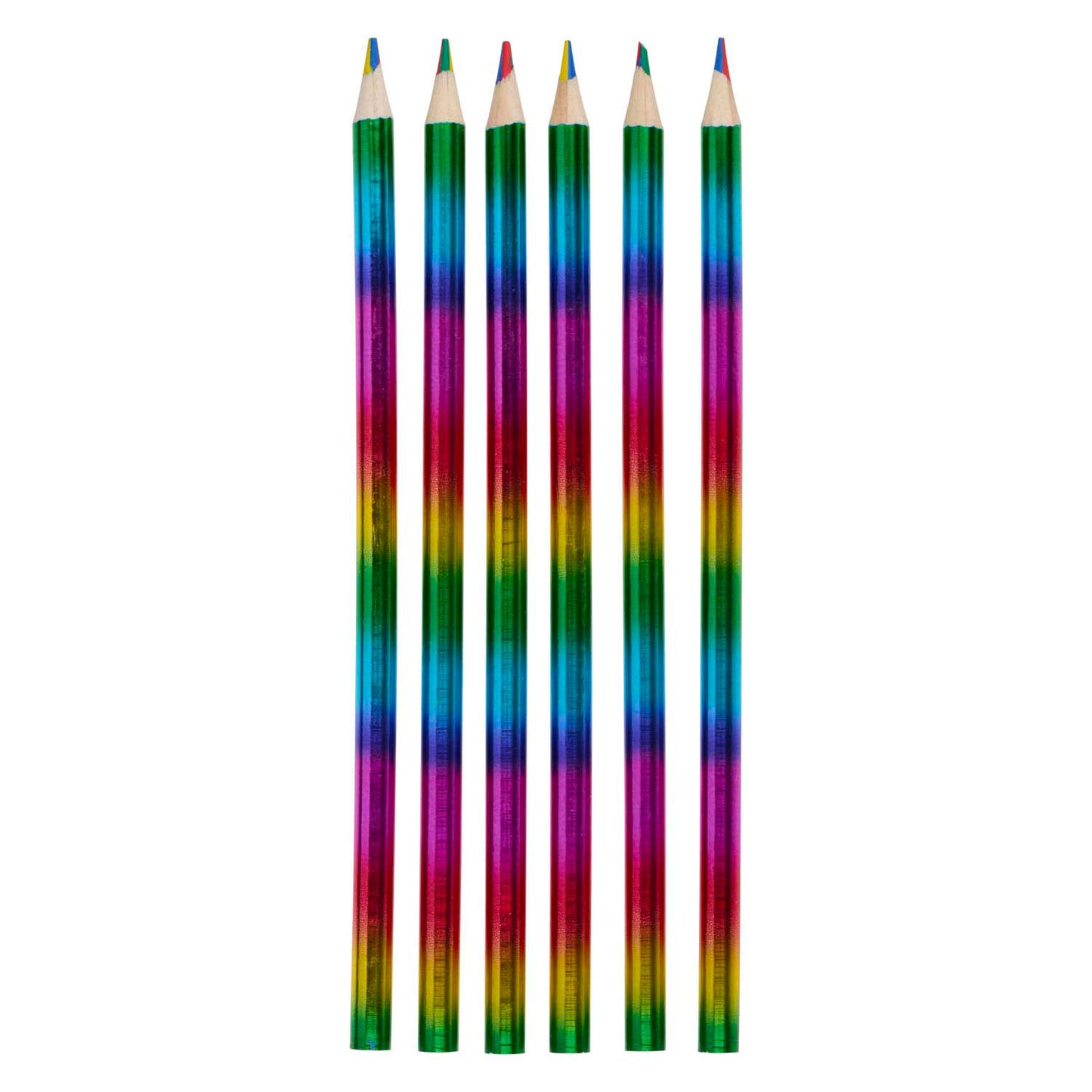 Matite colorate arcobaleno 4 in 1, 6 pz.