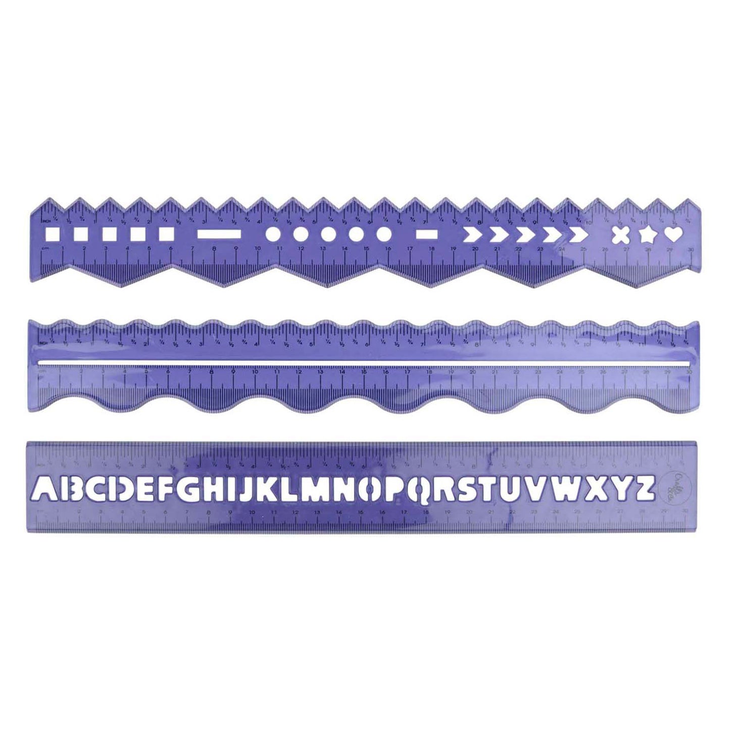 Linialenset creatief 30cm, 3dlg.