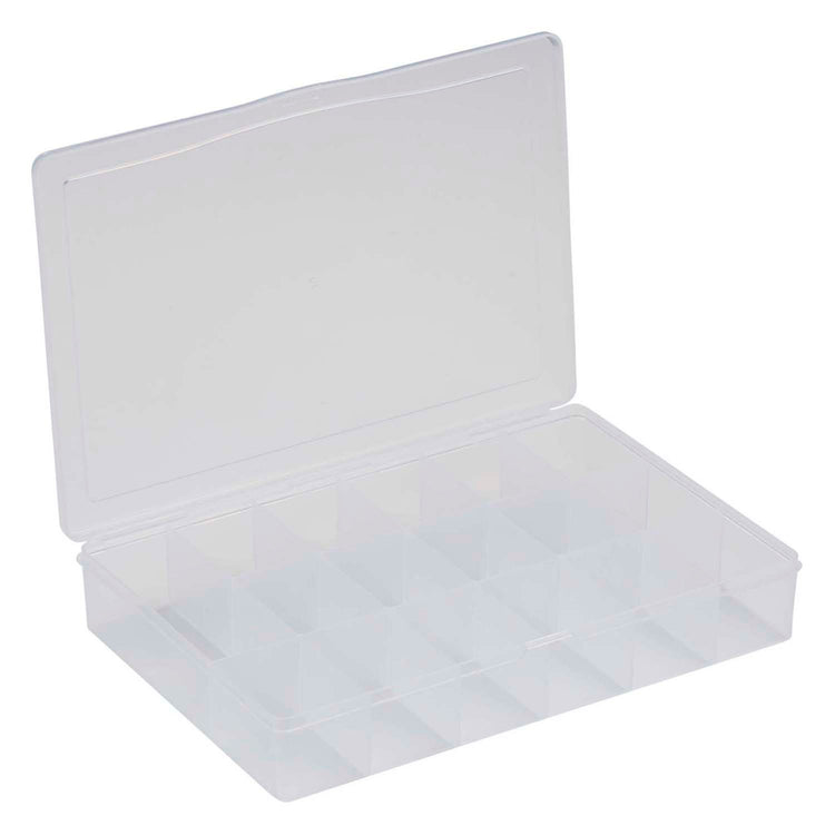 Caja de almacenamiento transparente, 26,7 cm.