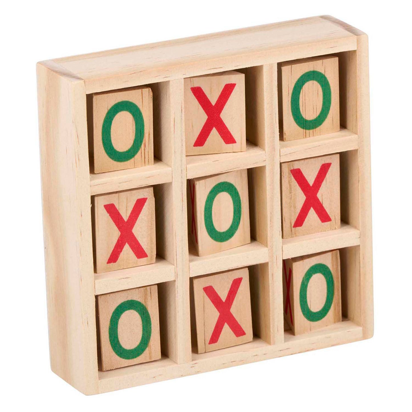 Juego de tres en raya de madera