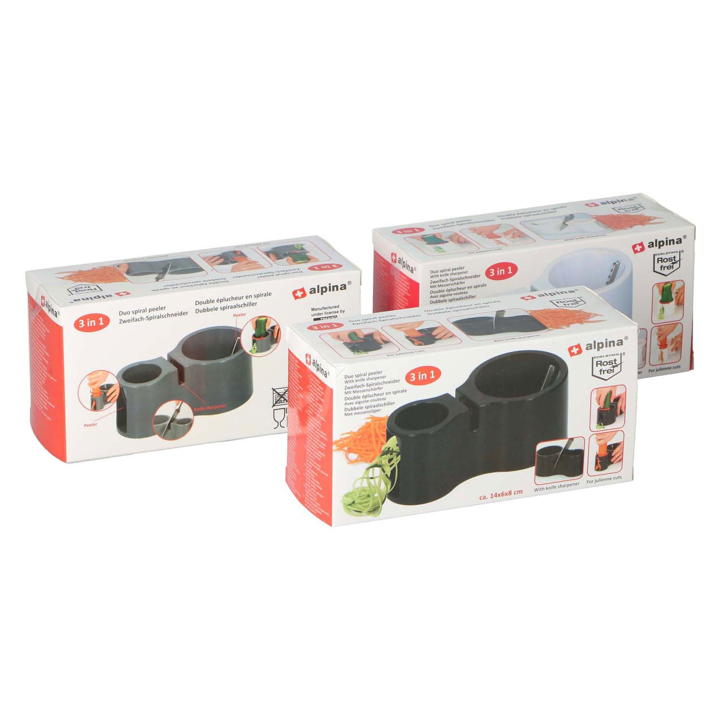 Pelador en espiral Alpina 3en1