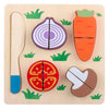 Puzzle de madera para cortar verduras, 9 uds.