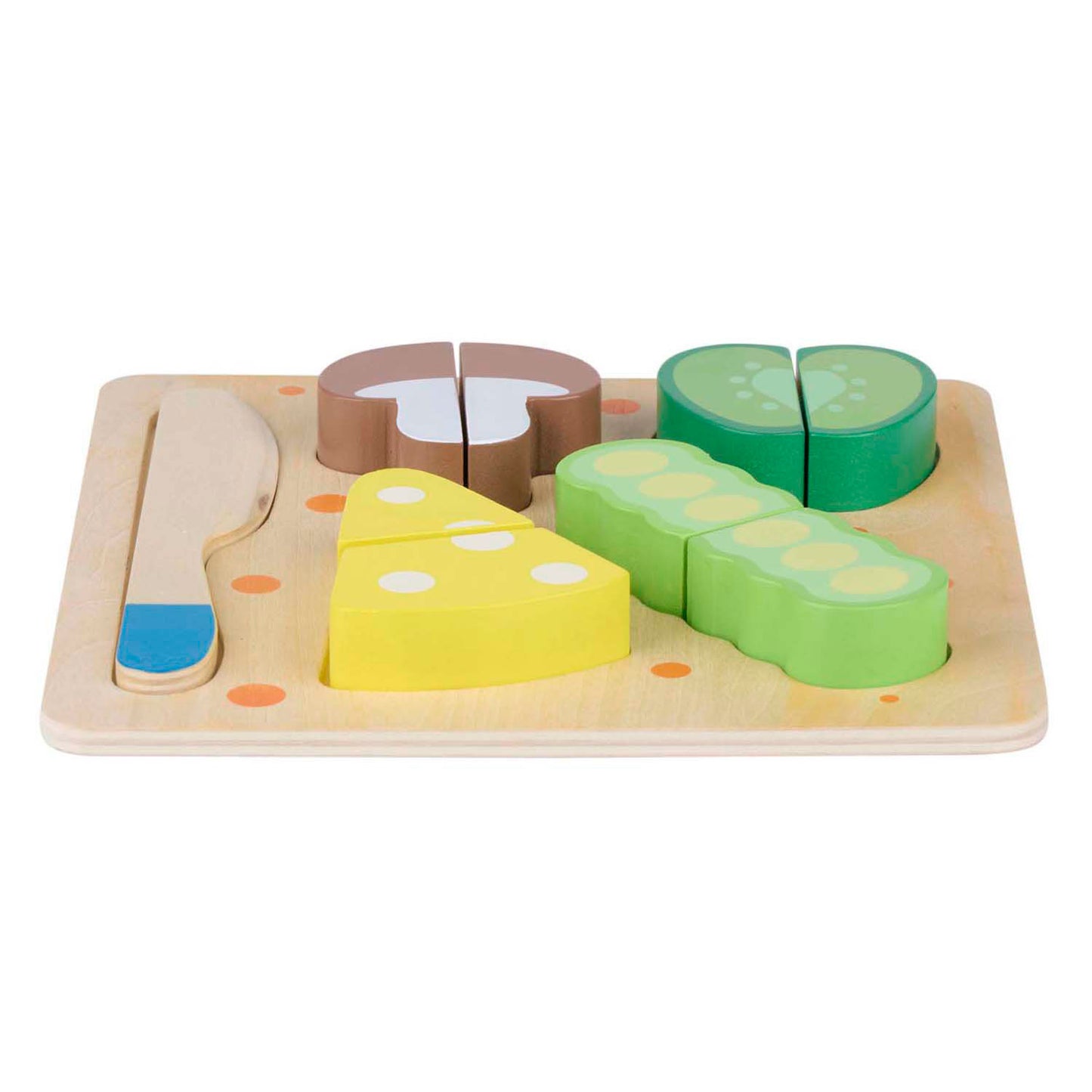 Puzzle de madera para cortar verduras, 9 uds.