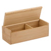 Caja de almacenamiento de madera con tapa, 16,5x6,5cm