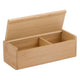 Caja de almacenamiento de madera con tapa, 16,5x6,5cm