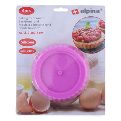Stampo da forno in silicone rotondo, 4 pz