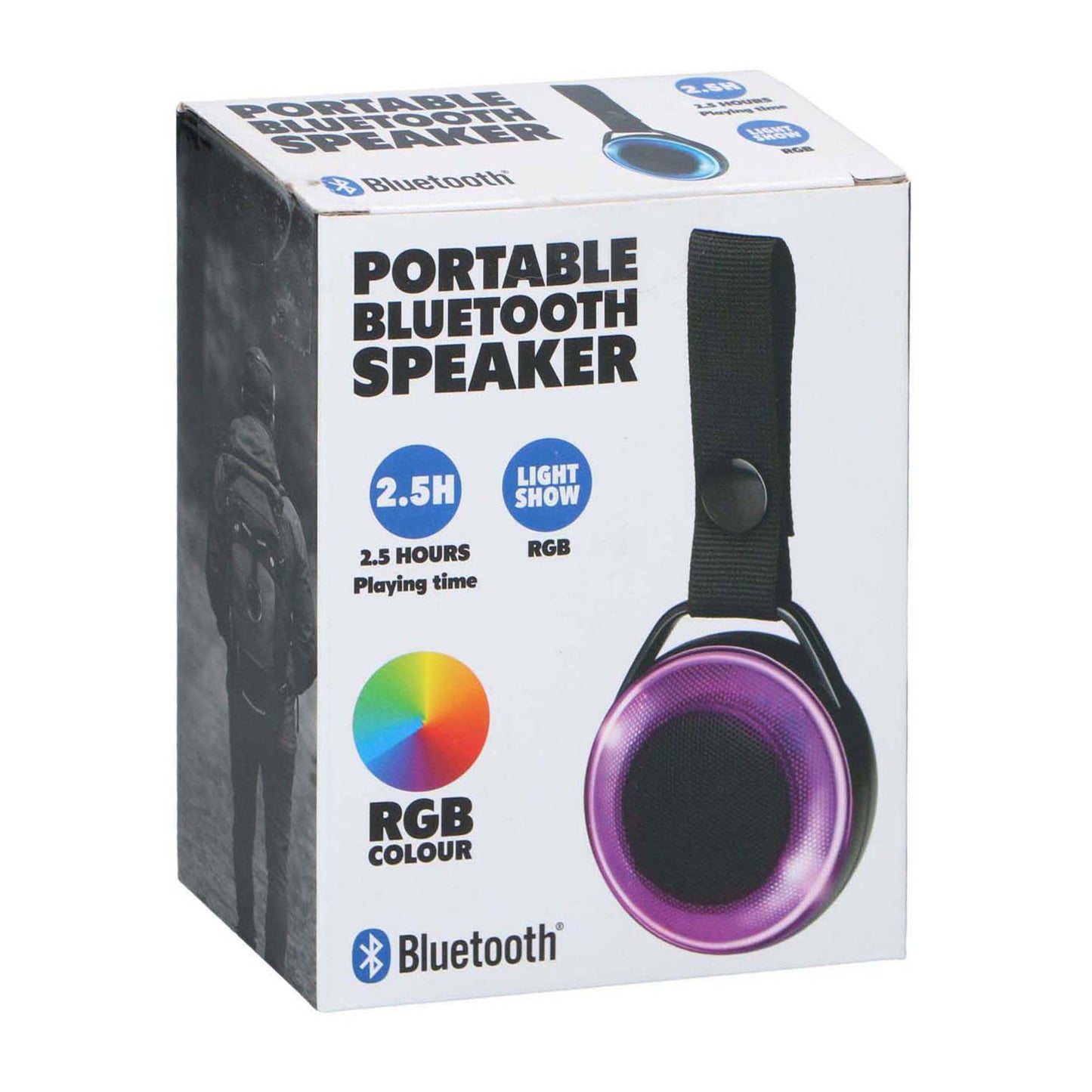 Altavoz Bluetooth portátil con iluminación.