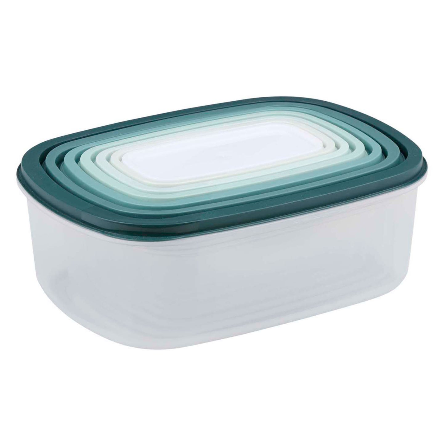 Caja de almacenamiento de 6 piezas con tapa.