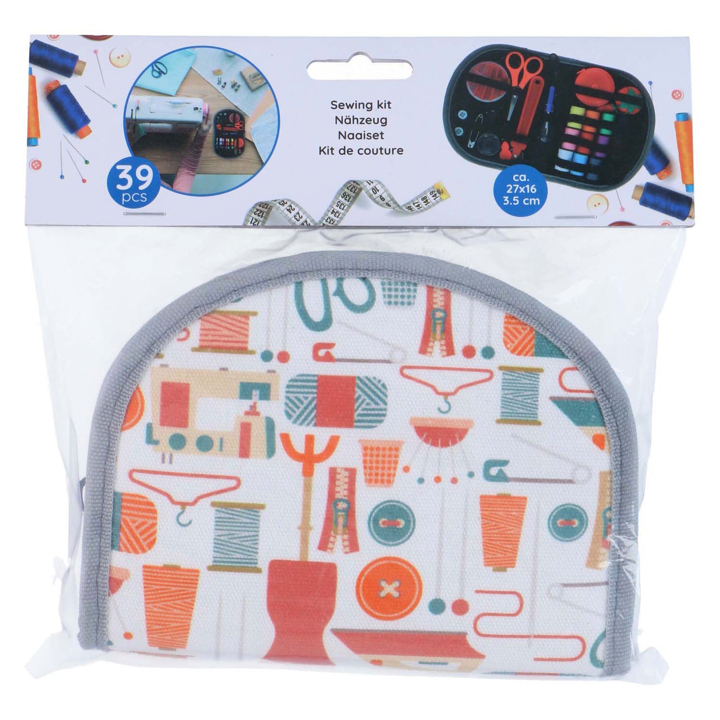 Borsa con set di filo per cucire - 39 pz.
