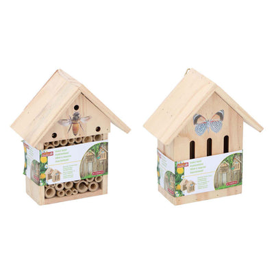Houten insectenhotel vlinders bijen