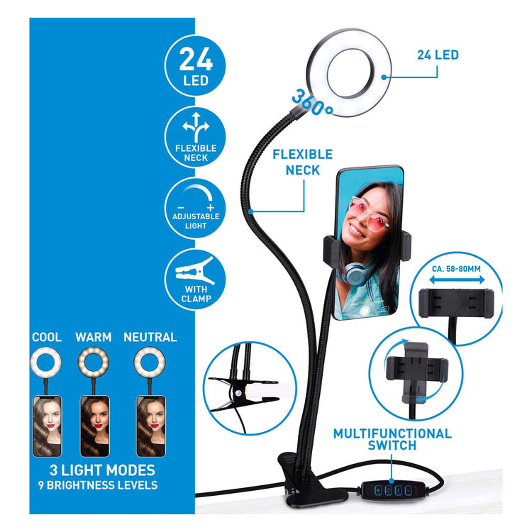 Clip da studio per selfie 2 in 1