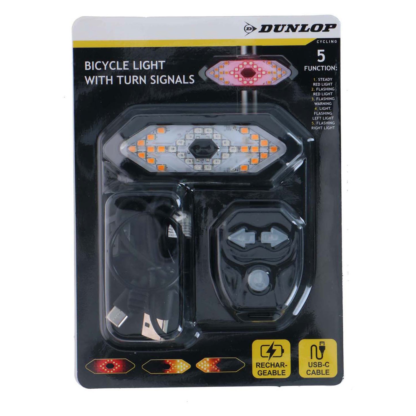 Lámpara de bicicleta Dunlop con intermitente