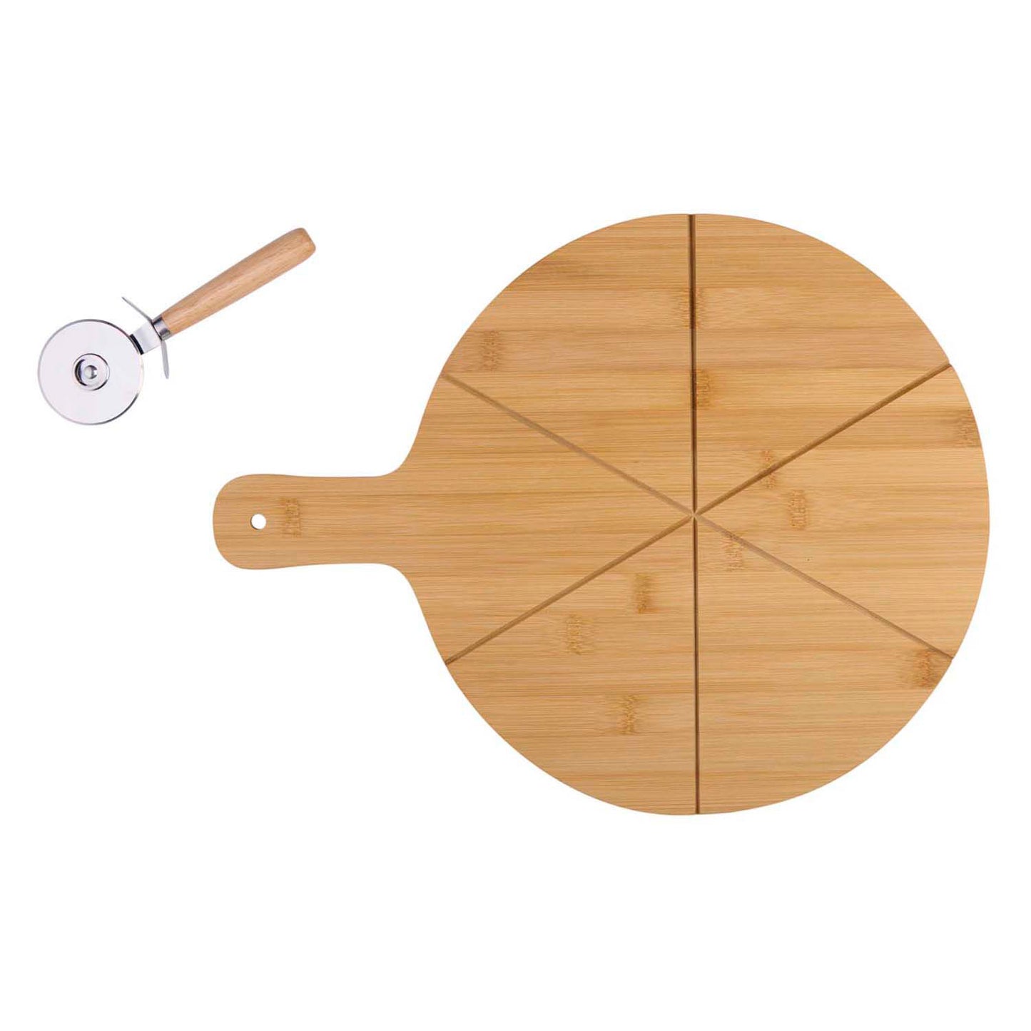 Tabla para pizza y cortador de pizza Alpina, 2 uds.