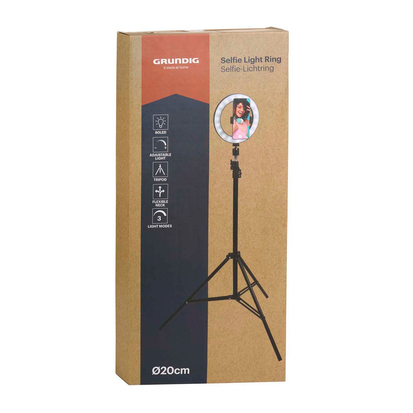 Lámpara anillo LED Selfie 20cm