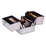 Metalen make-up koffer - beautycase - 18x15cm - afbeelding 1
