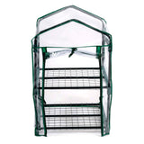 Kinzo broeikas kweekkas 45 x 50 x 80 cm - tuinkas met 2 verdiepingen - compacte broeikast voor planten en kweekbak - weerbestendig en transparant - afbeelding 3