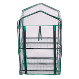 Kinzo broeikas kweekkas 45 x 50 x 80 cm - tuinkas met 2 verdiepingen - compacte broeikast voor planten en kweekbak - weerbestendig en transparant - afbeelding 4