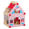Casa de muñecas de madera con accesorios, 30 uds.