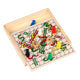 Wooden snakes and ladders game