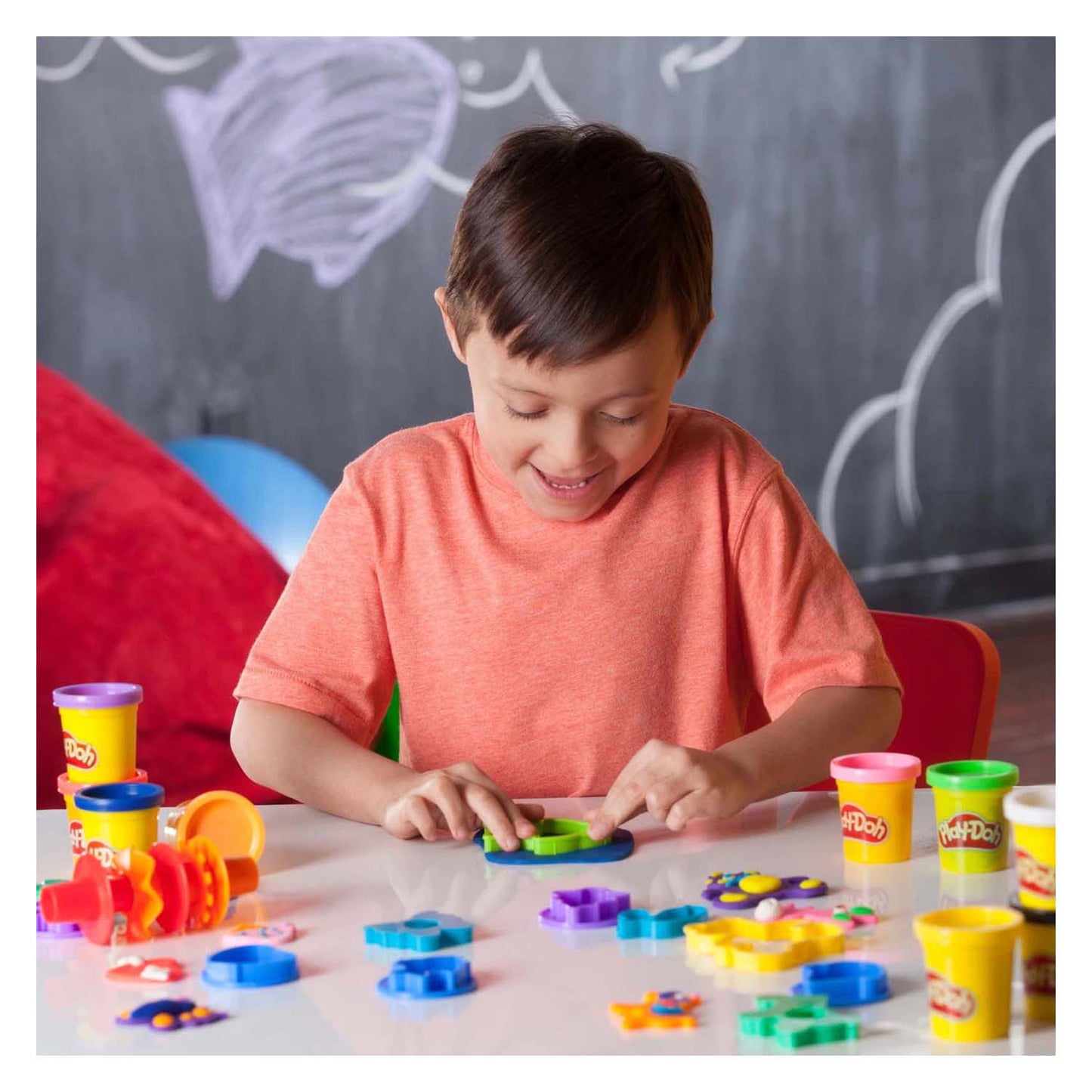 Hasbro play doh stempel- en vormgereedschapset met 10 potjes klei