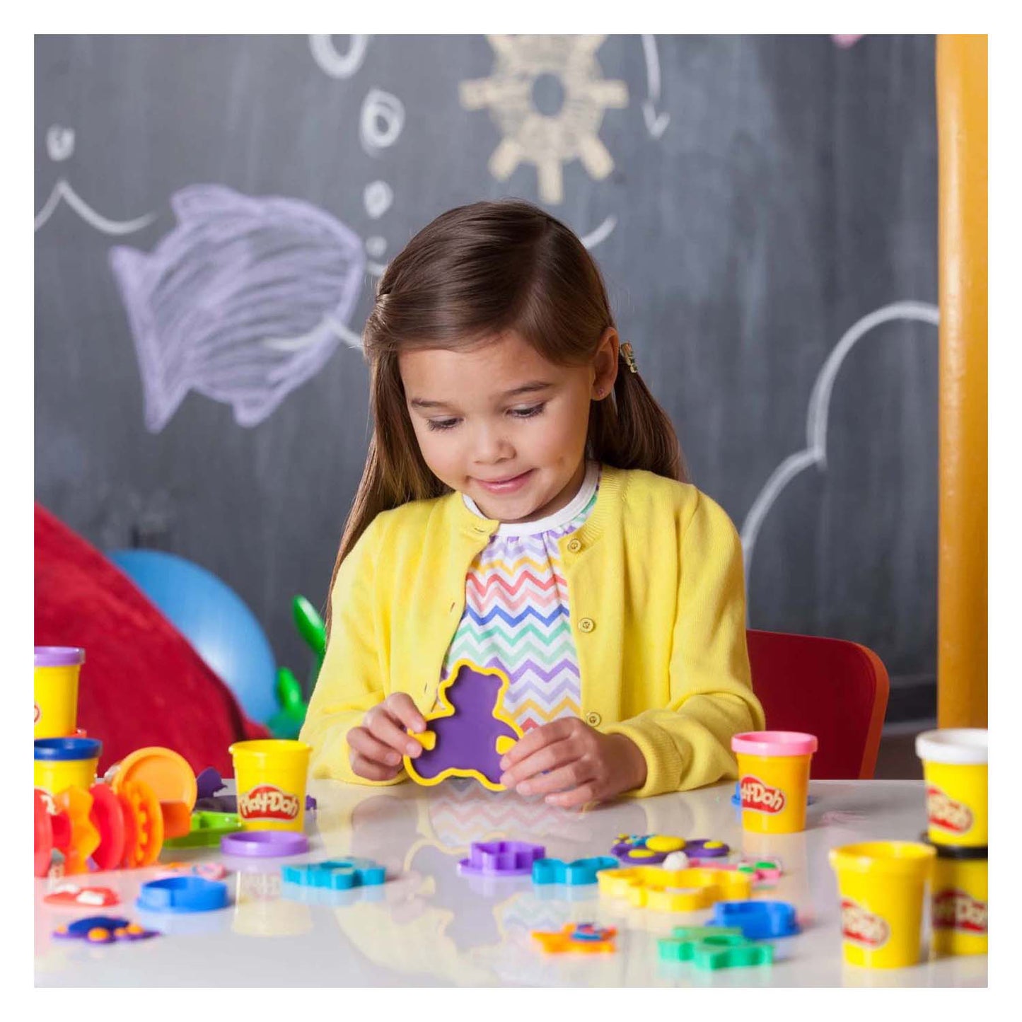 Hasbro play doh stempel- en vormgereedschapset met 10 potjes klei