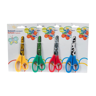 Children's scissors with animal print