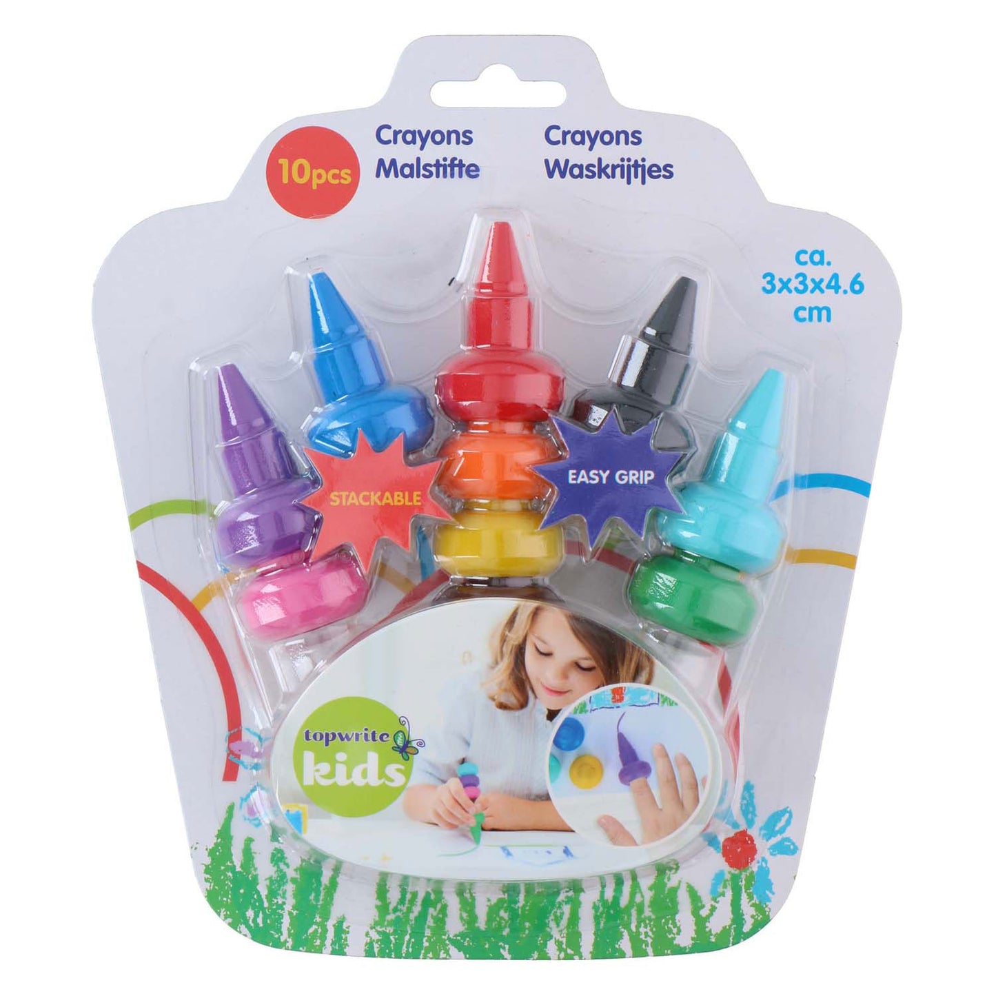 Crayon di cera impilabile, decimo.