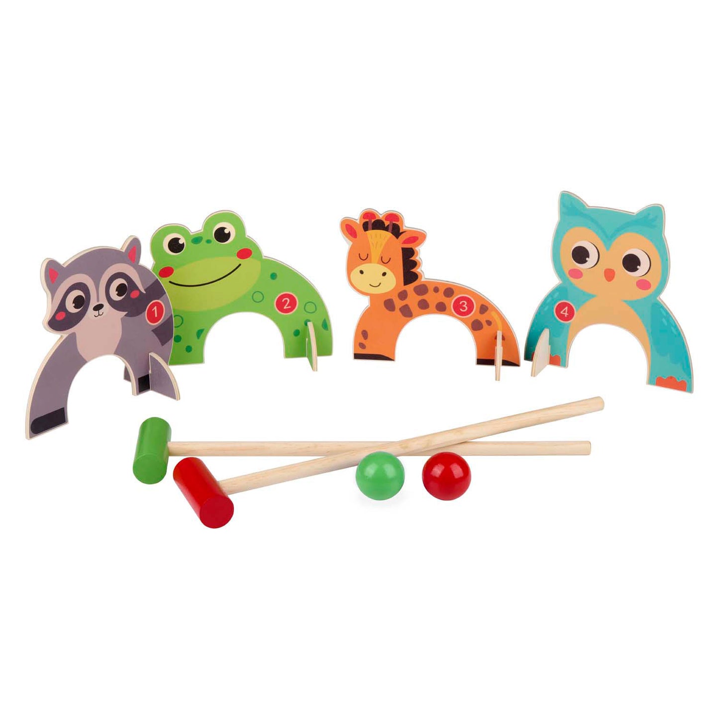 Animali da gioco in legno di croquet, 8dlg.