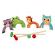 wooden croquet game animals, 8dlg.