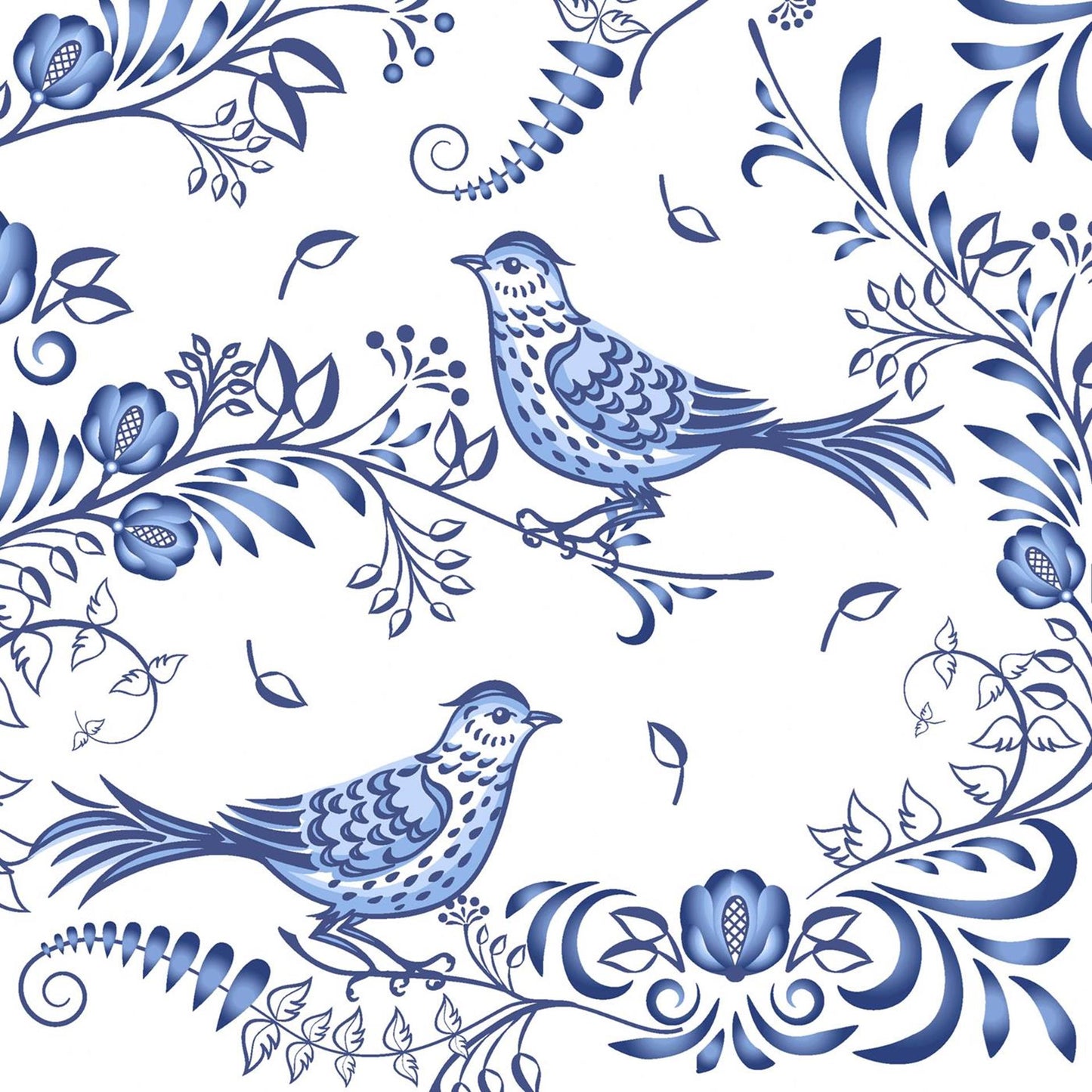 Duni servilletas porcelana pájaro 33x33cm