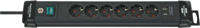 Brennenstuhl Premium-line-line 6-Time + 2x USB